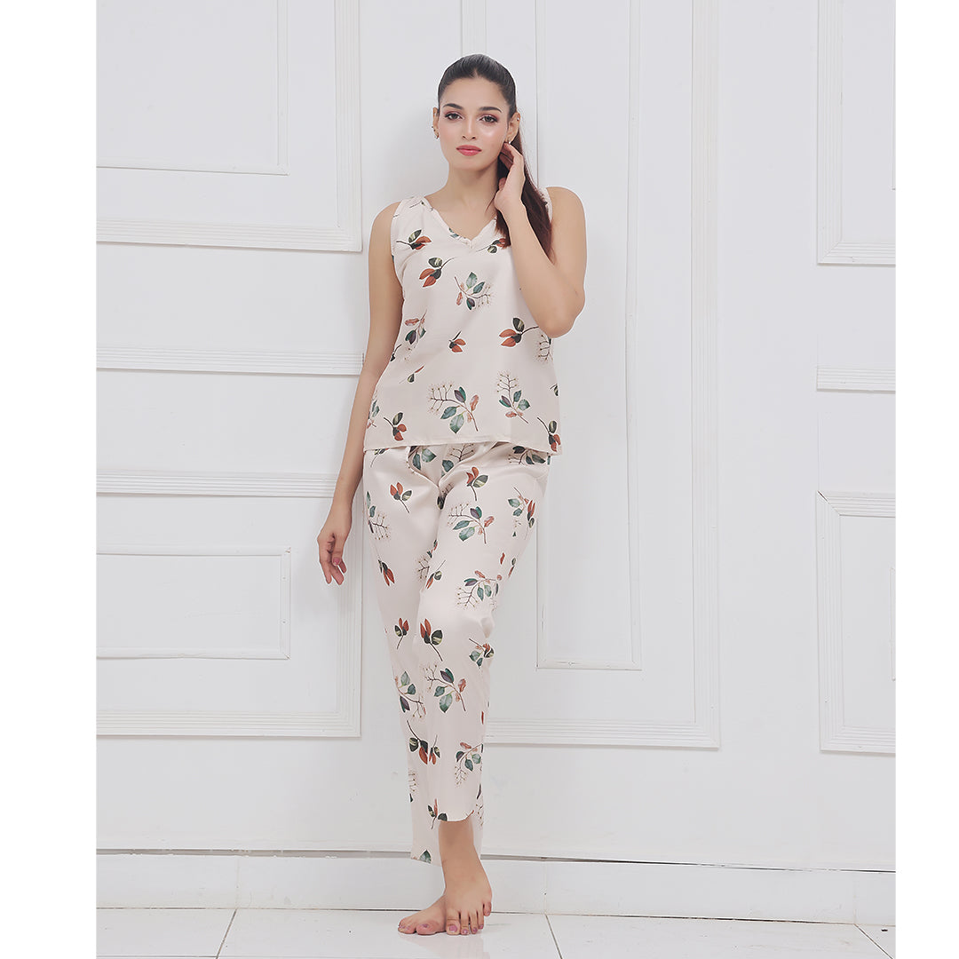 Sajiero Spice Ceder Strap Jumpsuit Printed Floral Ash