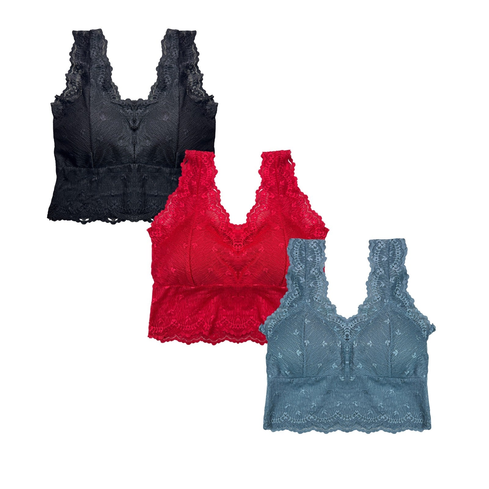 Pack of 3 Bra - Lace Blush
