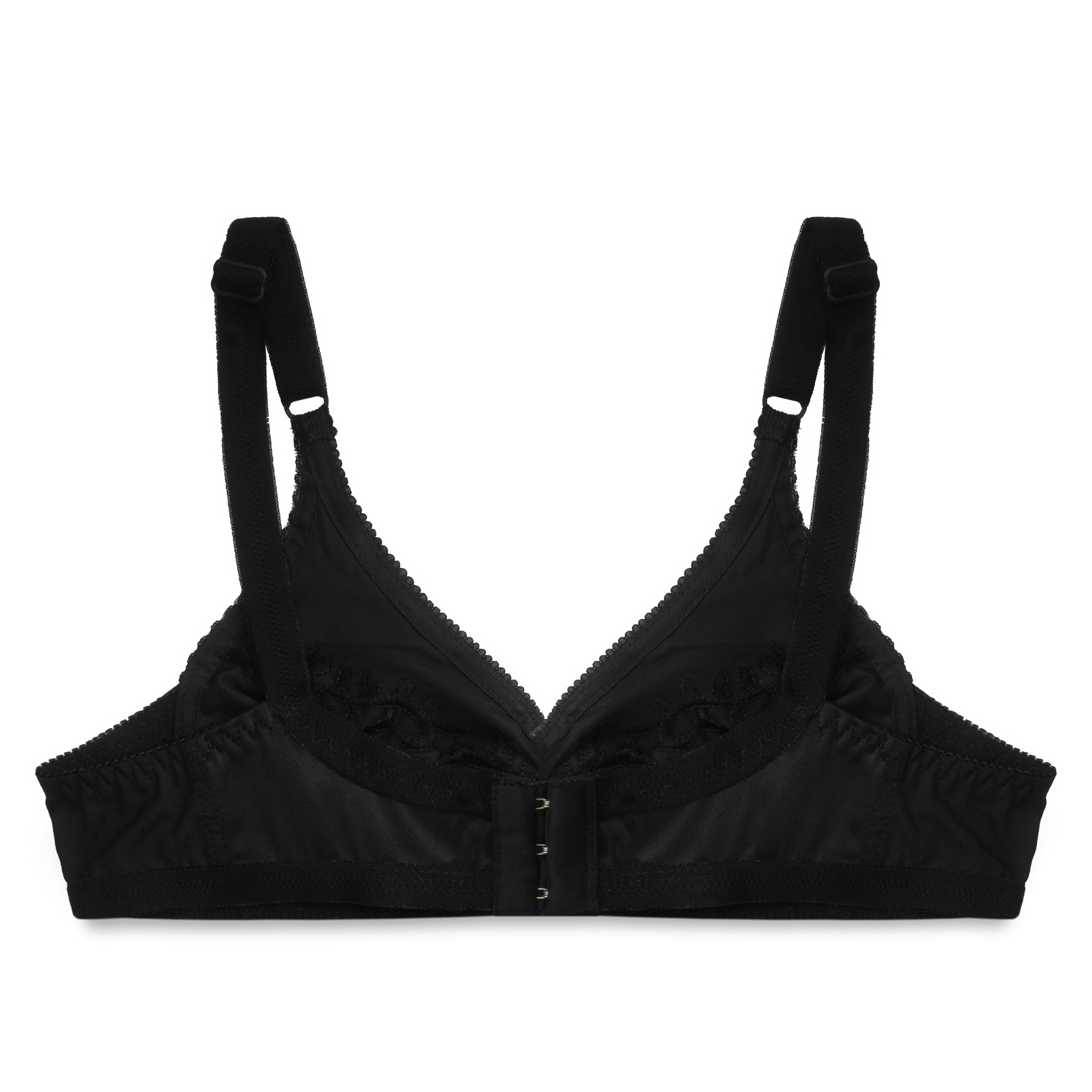 Embroidered Weave Casual Non Padded Wireless Bra