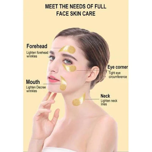 Dr.Rashel 24k Gold Collagen Hydro gel Eye Mask - 60pcs  best quality mask strips for dark circle , forehead, Neck and lips best price in pakistan online
