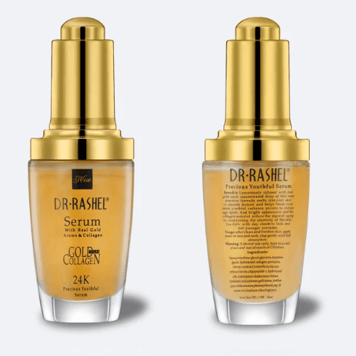 Dr. Rashel 24K Gold Collagen Youthful Face Serum (40) ml best quality serum for smooth skin best price in Pakistan online
