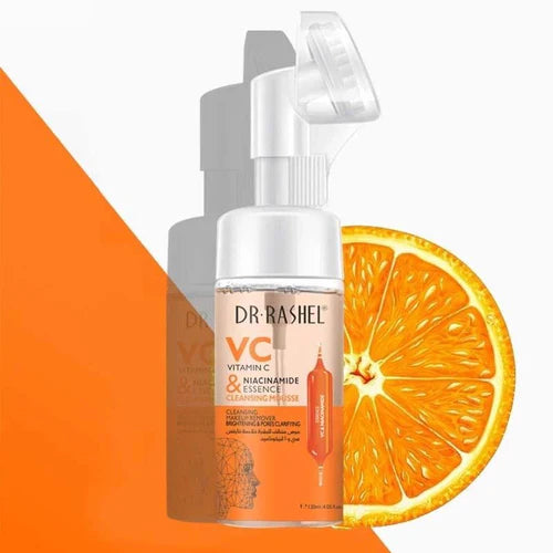 Dr. Rashel Vitamin C & Niacinamide Essence Cleansing Mousse, 120ml best quality face cleanser mousse best price in pakistan online 