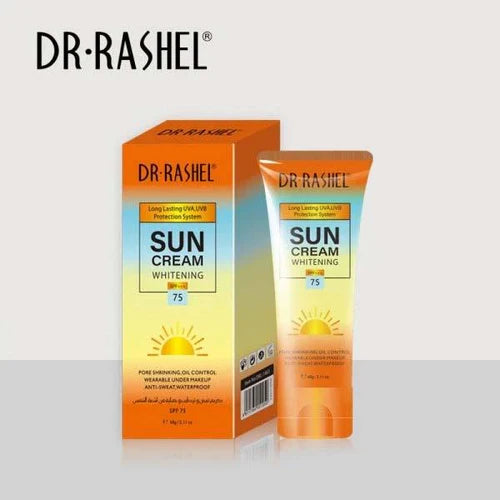 Dr Rashel Hydrate Whitening Sun Cream SPF 75, 60gm  bst quality sun cream for smooth skin best price in pakisan online