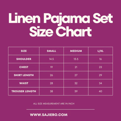 Linen Pajama Suit with Scrunchie  - Happy Snooze