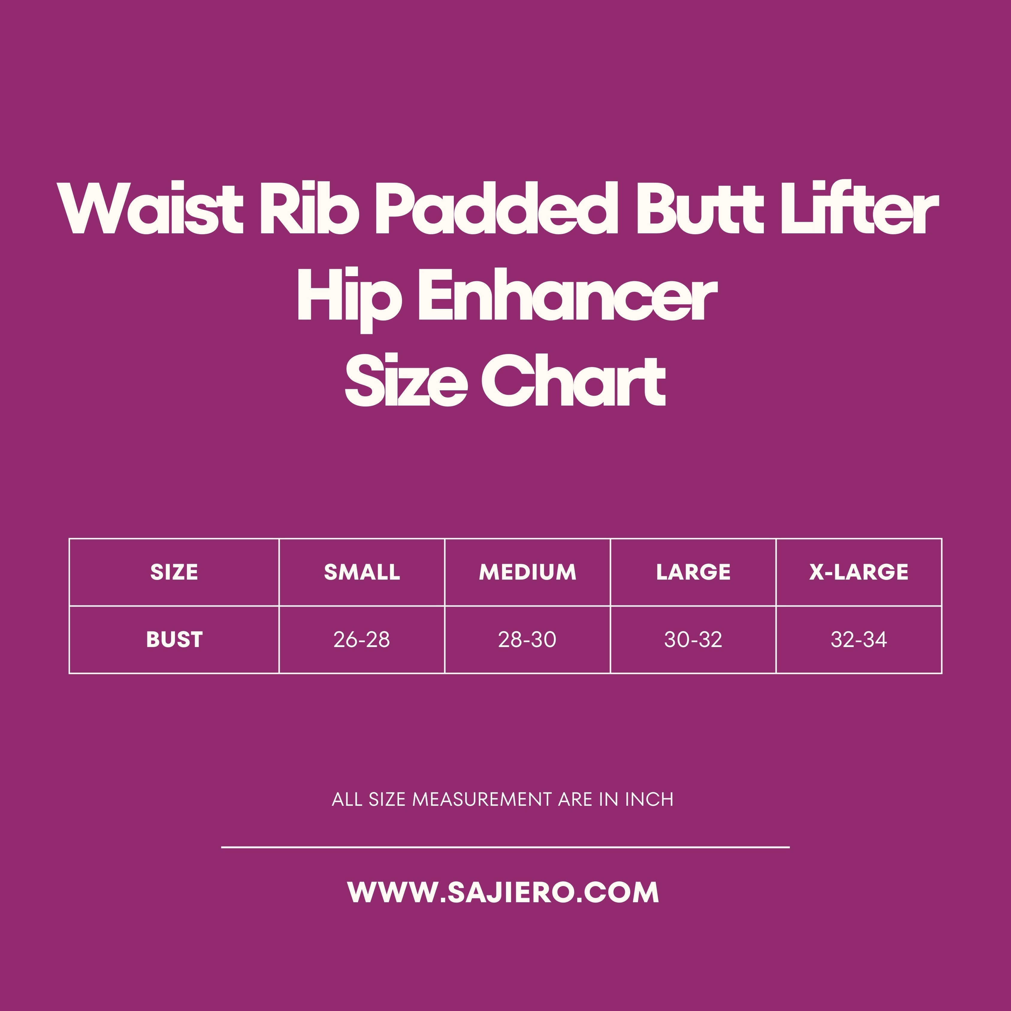 Sajiero Waist Rib Padded Butt Lifter Hip Enhancer 038