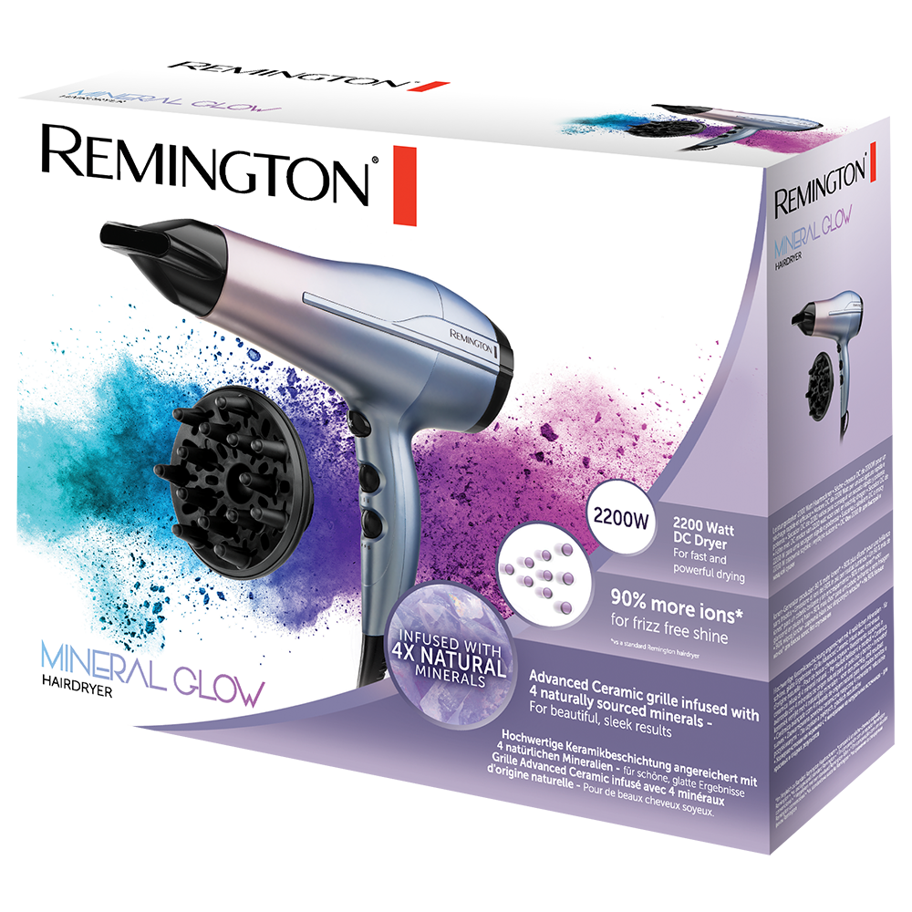 REMINGTON HAIR DRYER MINERAL GROW 2200W DIFFUSER D5408 BAMS