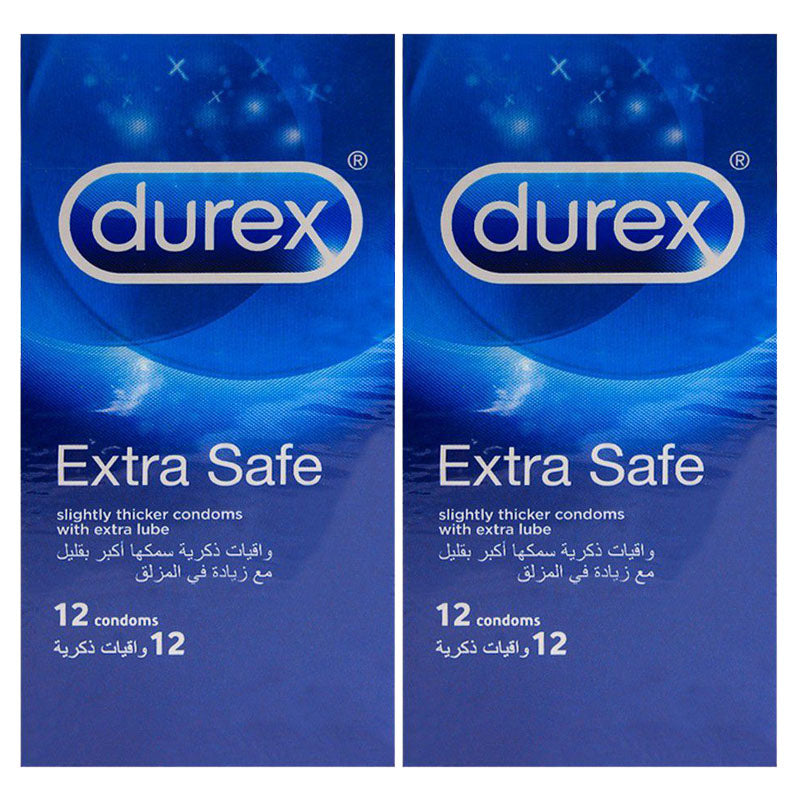 Pack of 2 Durex Condom Extra Safe 12's  best quality durex extra safe kandam price in pakistan online.